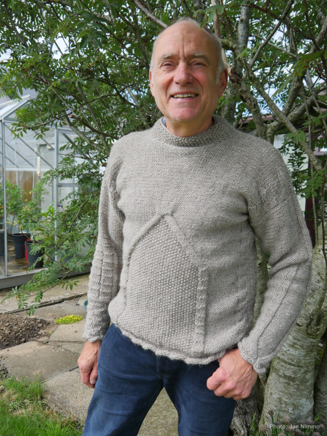 Anne Stewart's Kilkivan inspired jumper - front.