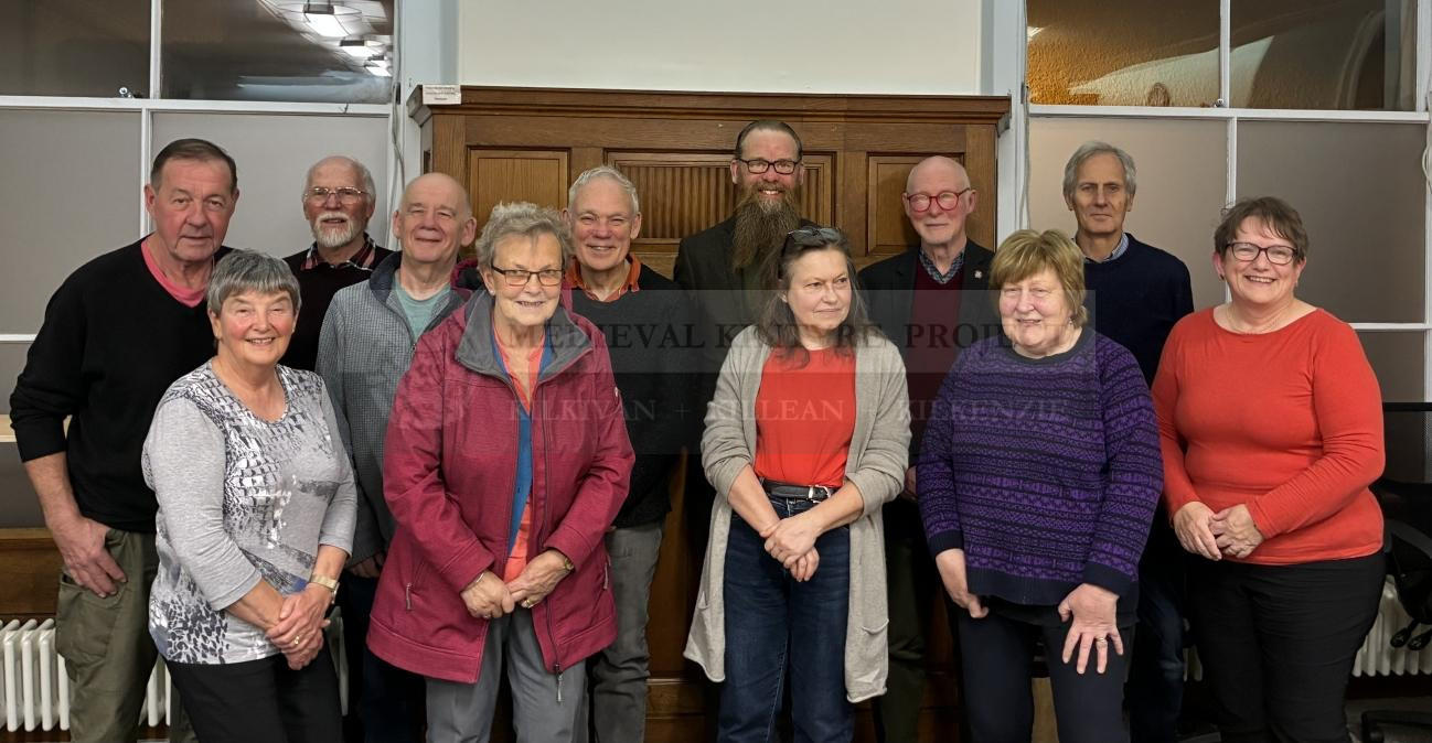 Some of the Medieval Kintyre Project Team with their new Patron